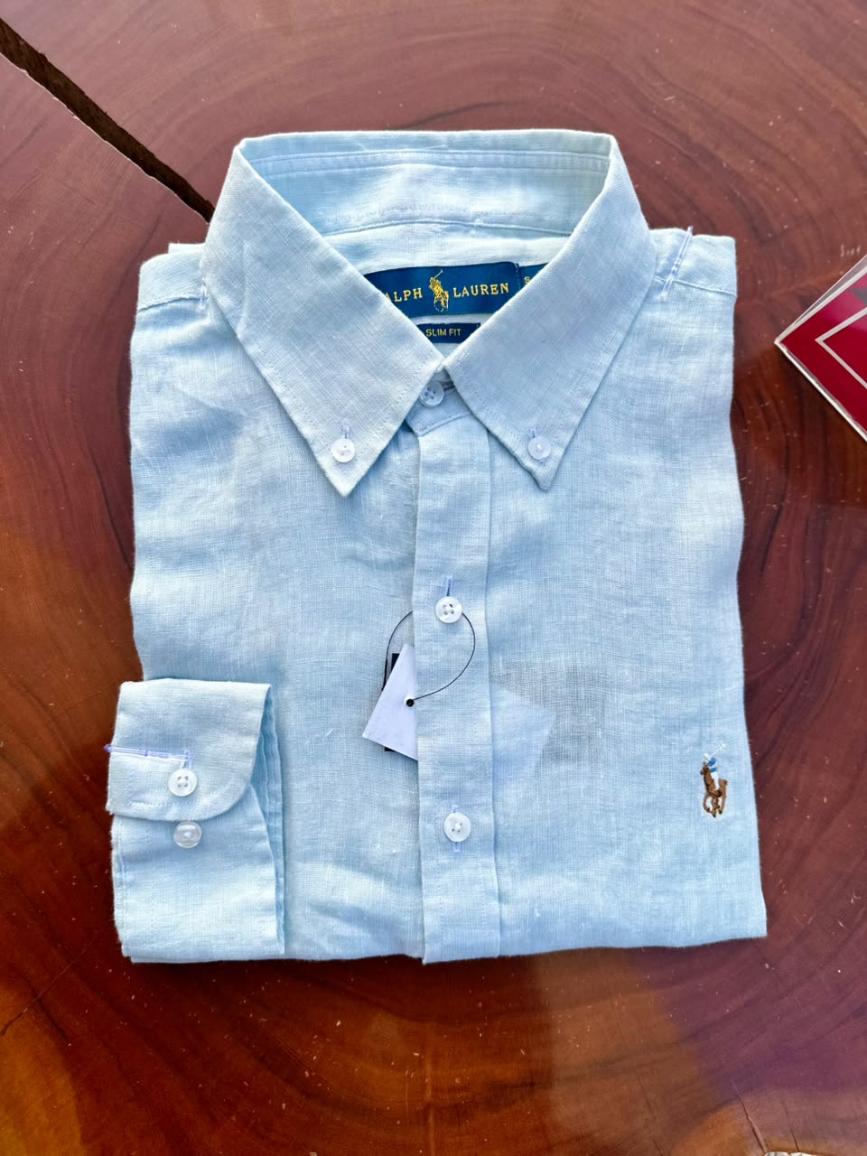 POLO RALPH LAUREN SLIM FIT LINEN SHIRT | NEW AQUA