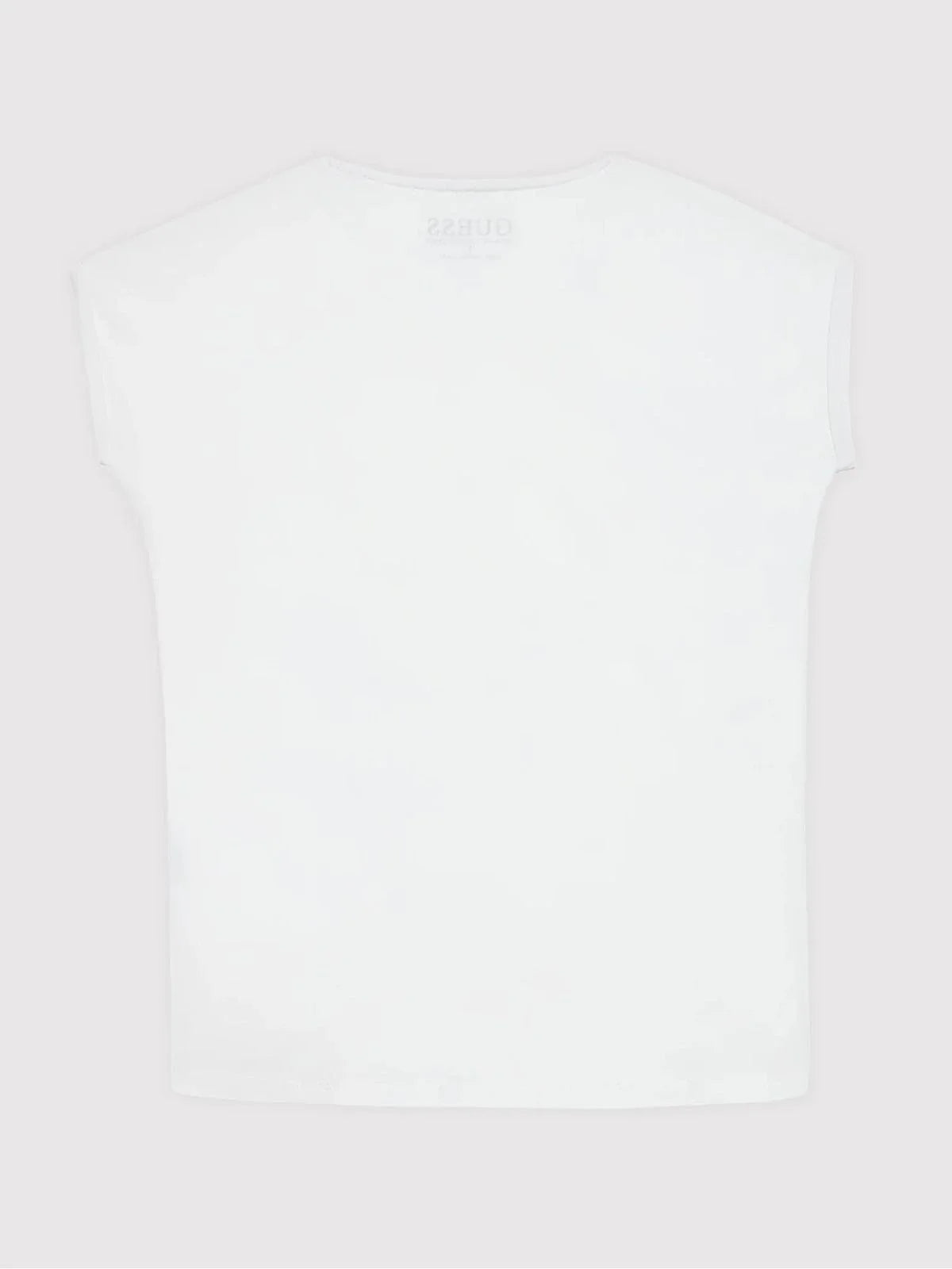 White Guess Kids T-Shirt – Soft cotton short-sleeve tee for boys & girls. Trendy, comfortable, and perfect for everyday wear. Shop premium kids' t-shirts now!