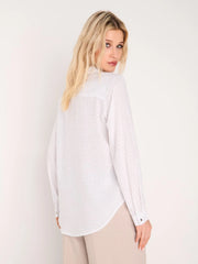 Sinsay Classic A Shirt – White Women’s Casual Shirt