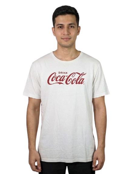COCA-COLA ClASSIC LOGO T-SHIRT CASUAL WEAR | WHITE