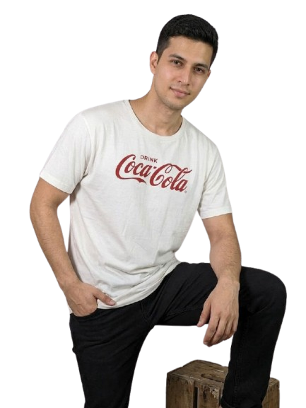 COCA-COLA ClASSIC LOGO T-SHIRT CASUAL WEAR | WHITE