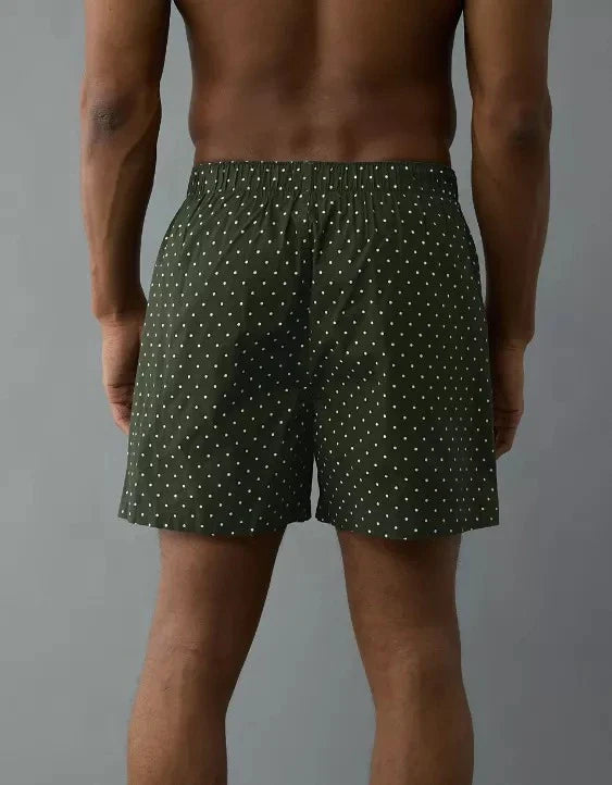 AMERICAN EAGLE dark green polka dot boxer shorts for men