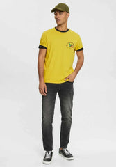 ESPRIT MEN T-SHIRT PRINT REGULER | DUSTY YELLOW