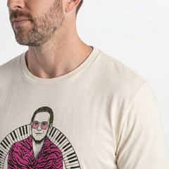 ELTON JOHN PREMIUM WHITE GRAPHIC T-SHIRT | SIGNATURE PRINT EDITION