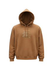 BURBERRY EMBROIDERY LOGO HOODIE WITH SILICONE PATCH | BRONZE