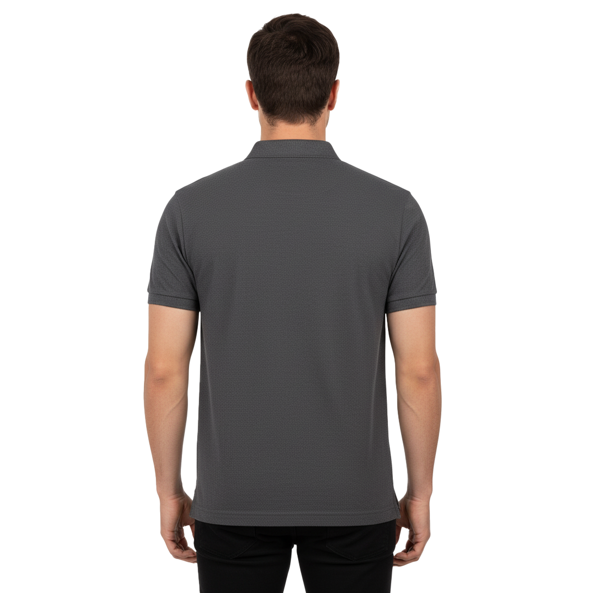 U.S POLO ASSN PIQUE PRINTED GRAPHIC POLO-MENS | DARK GREY