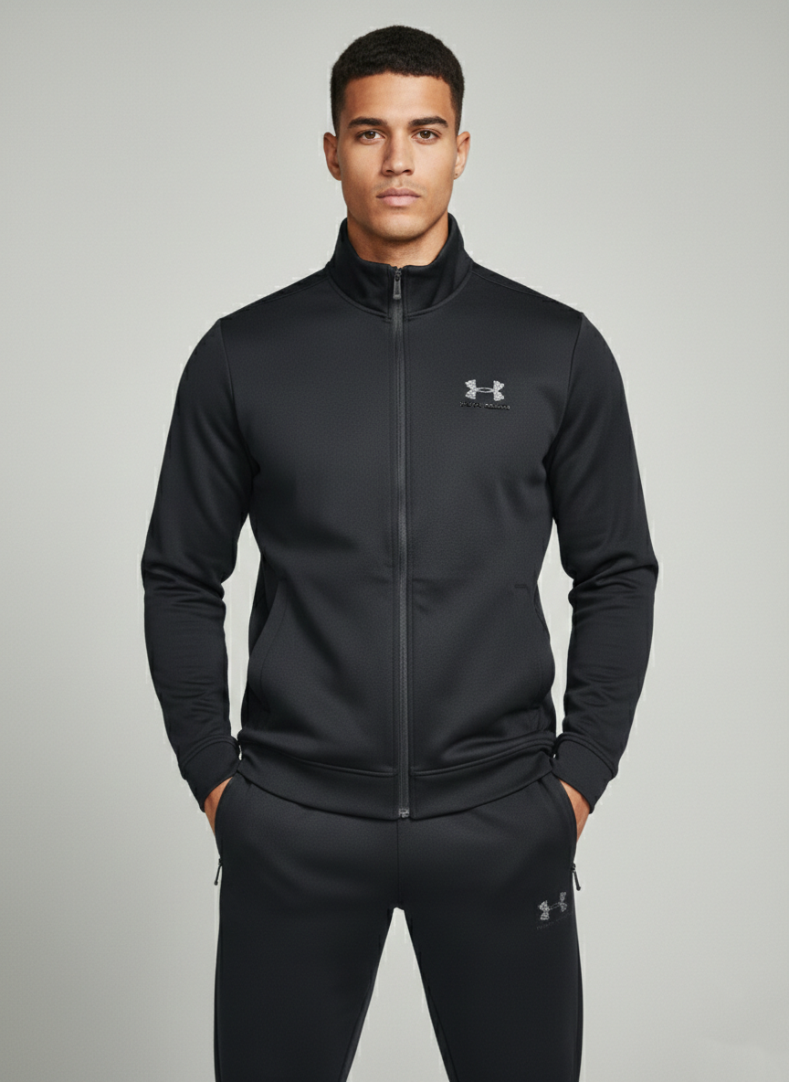 Under Armour elite tracksuit jacket and trouser black - Handpicked Pakistan