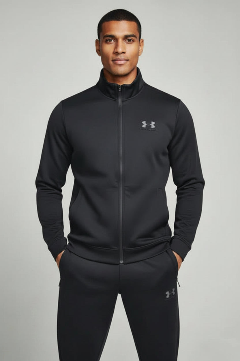 UNDER ARMOUR TRACKSUIT FOR MEN ELITE JACKET & TROUSER | BLACK