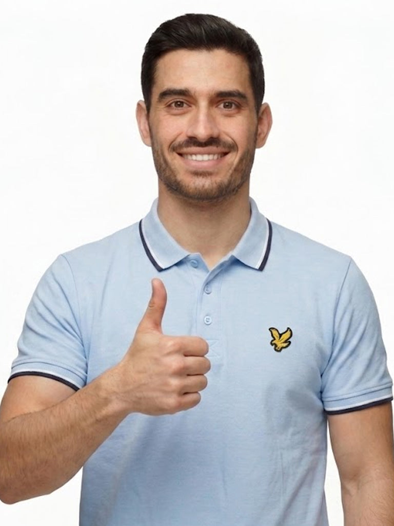 KENSINGTON PREMIUM SHIRT EMBROIDERY LOGO FOR MEN | SKY BLUE