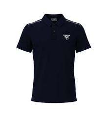 PRADA PIQUE MEN'S POLO EMBROIDERY LOGO | NAVY