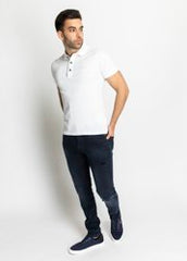 REPLAY.- DYED C0TT0N PIQUET SHORT SLEEVE POLO | WHITE