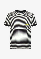 ESPRIT MIT STREIFEN PRINT T-SHIRT | BLACK