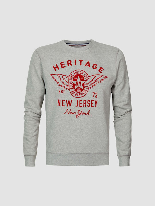 PETROL INDUSTRIES-ROUND NECK-SWEATSHIRT | GREY