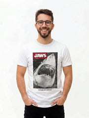 JAWS MEN’S PRINTED LOGO T-SHIRT | WHITE (SALE)