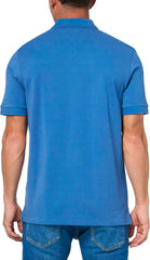 HUGO BOSS COTTON - PIQUE POLO SHIRT WITH LOGO PRINT | BLUE