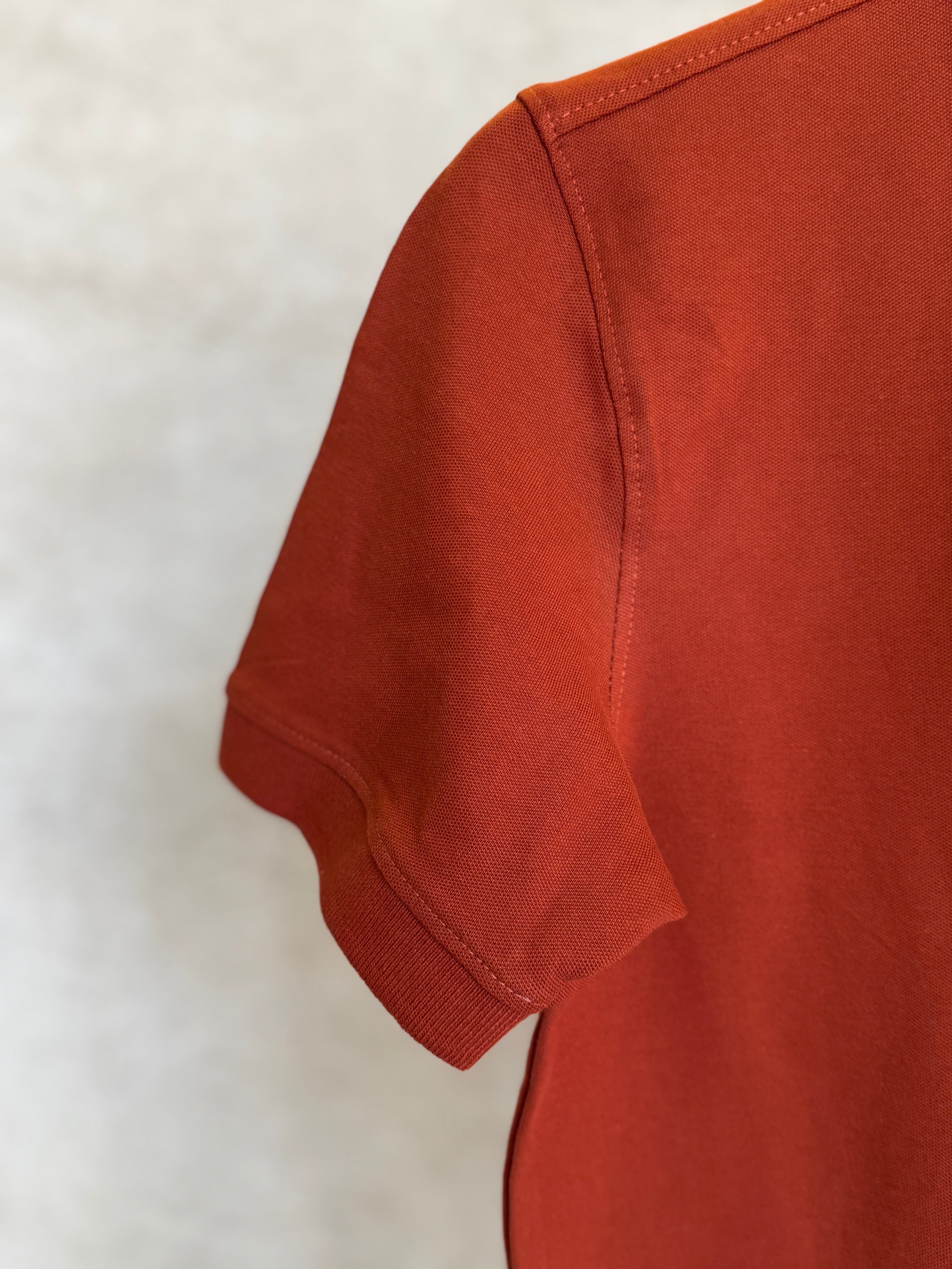 HUGO BOSS REGULAR-FIT POLO SHIRT WITH BOSS LOGO | REDDISH