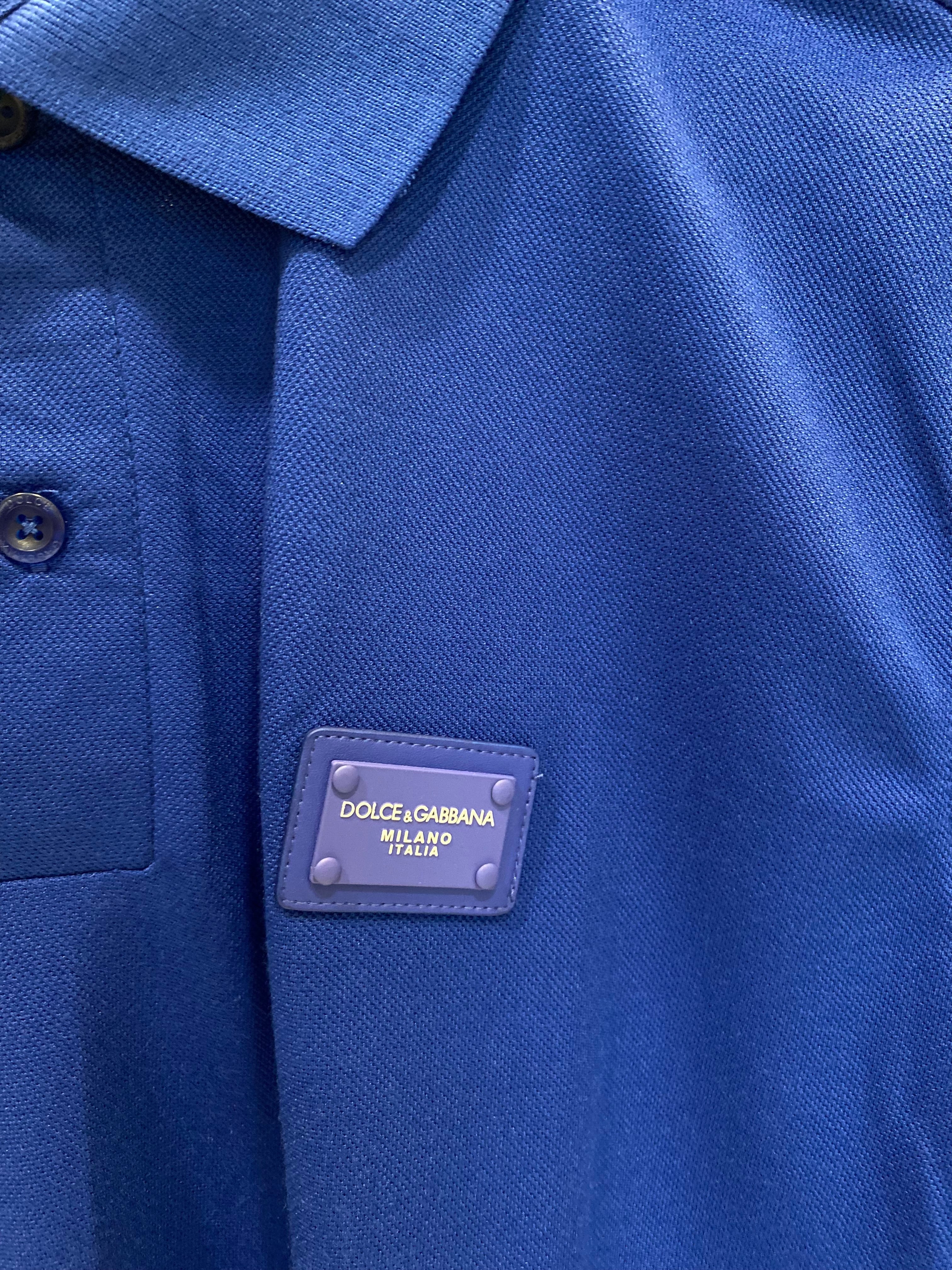 DOLCE & GABBANA MEN SLIM FIT CLASSIC POLO SHIRT | BLUE