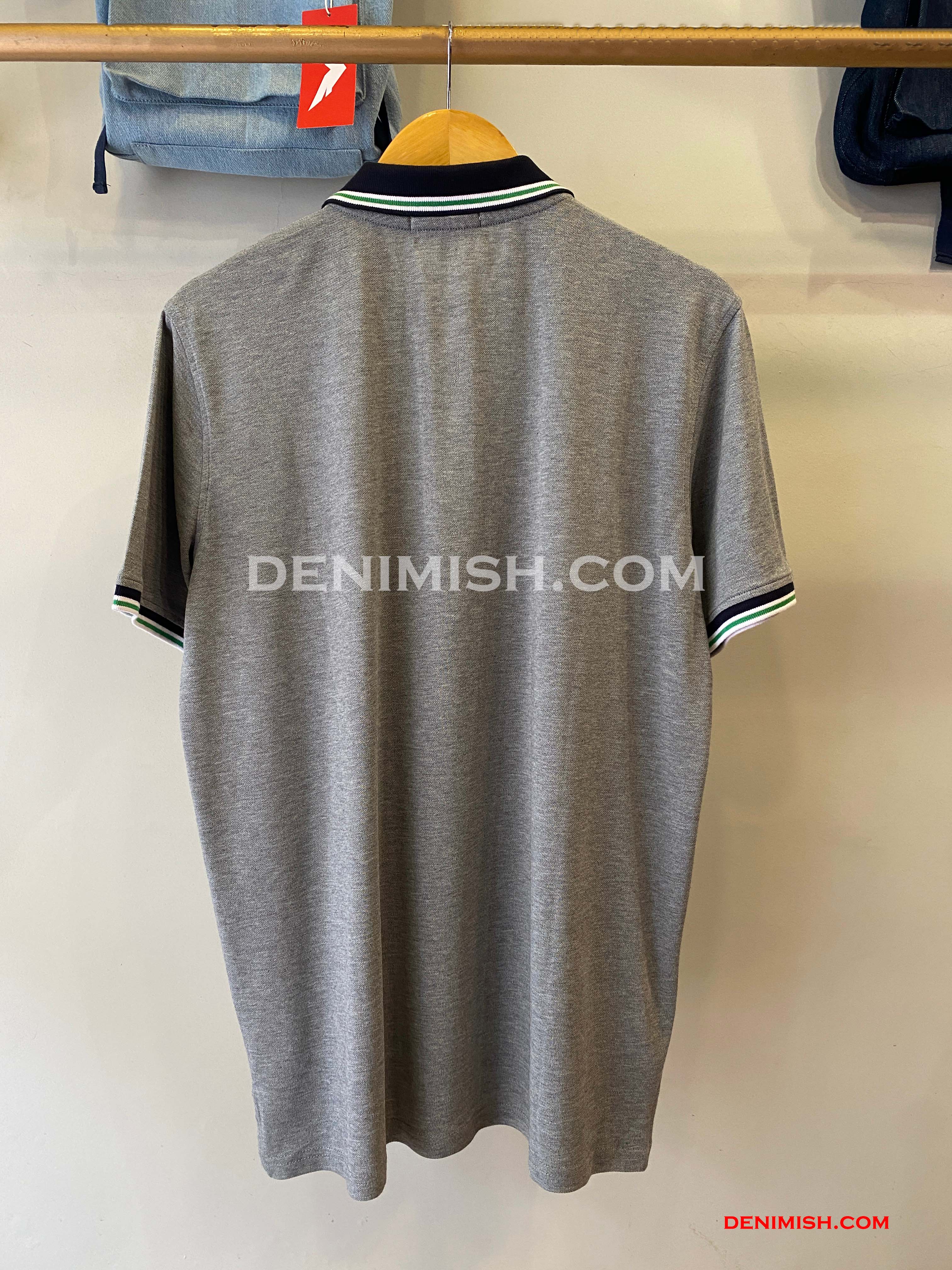 LACOSTE MEN SLIM FIT CLASSIC STRIPED POLO SHIRT | GREY