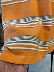 JACK & JONES – RETRO STRIPED SLIM POLO SHIRT | ORANGE
