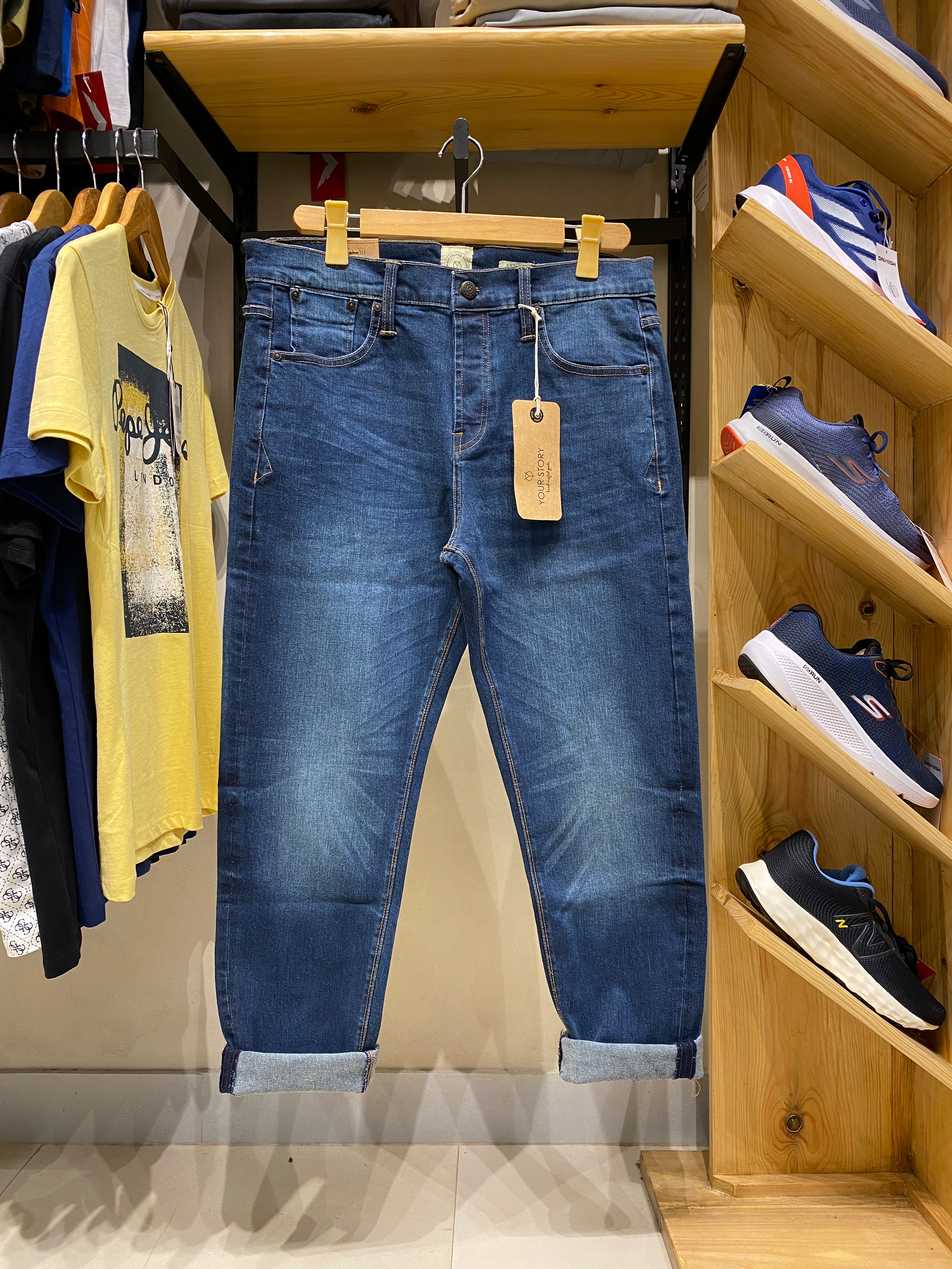 YOUR STORY ANTIFIT MEN'S TAPERED JEANS | DENIM BLUE