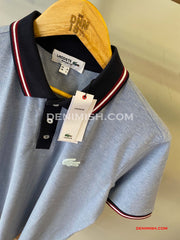 LACOSTE MEN SLIM FIT CLASSIC STRIPED POLO SHIRT | LIGHT BLUE