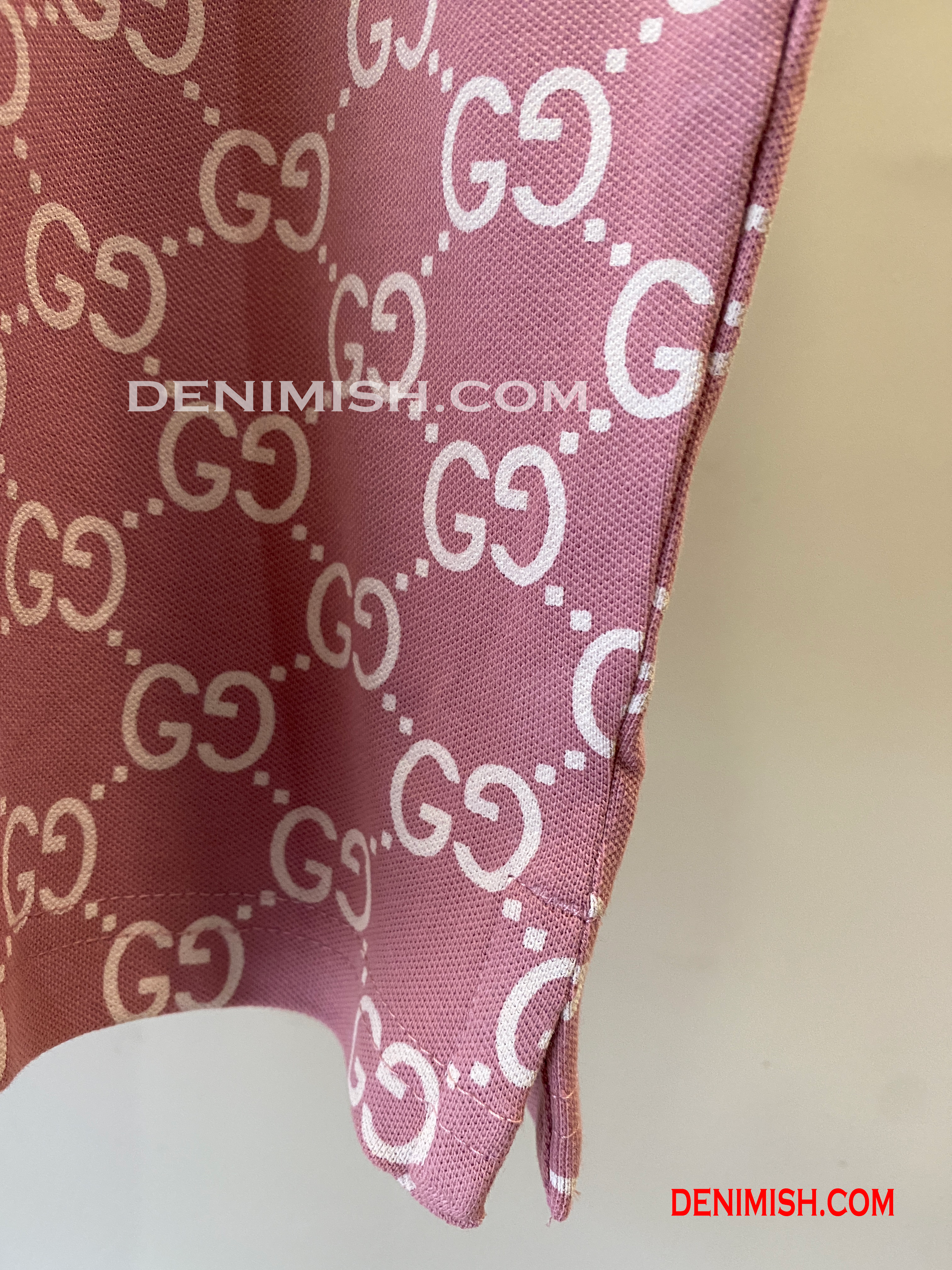 GUCCI PREMIUM PINK CLASSIC FIT POLO SHIRT