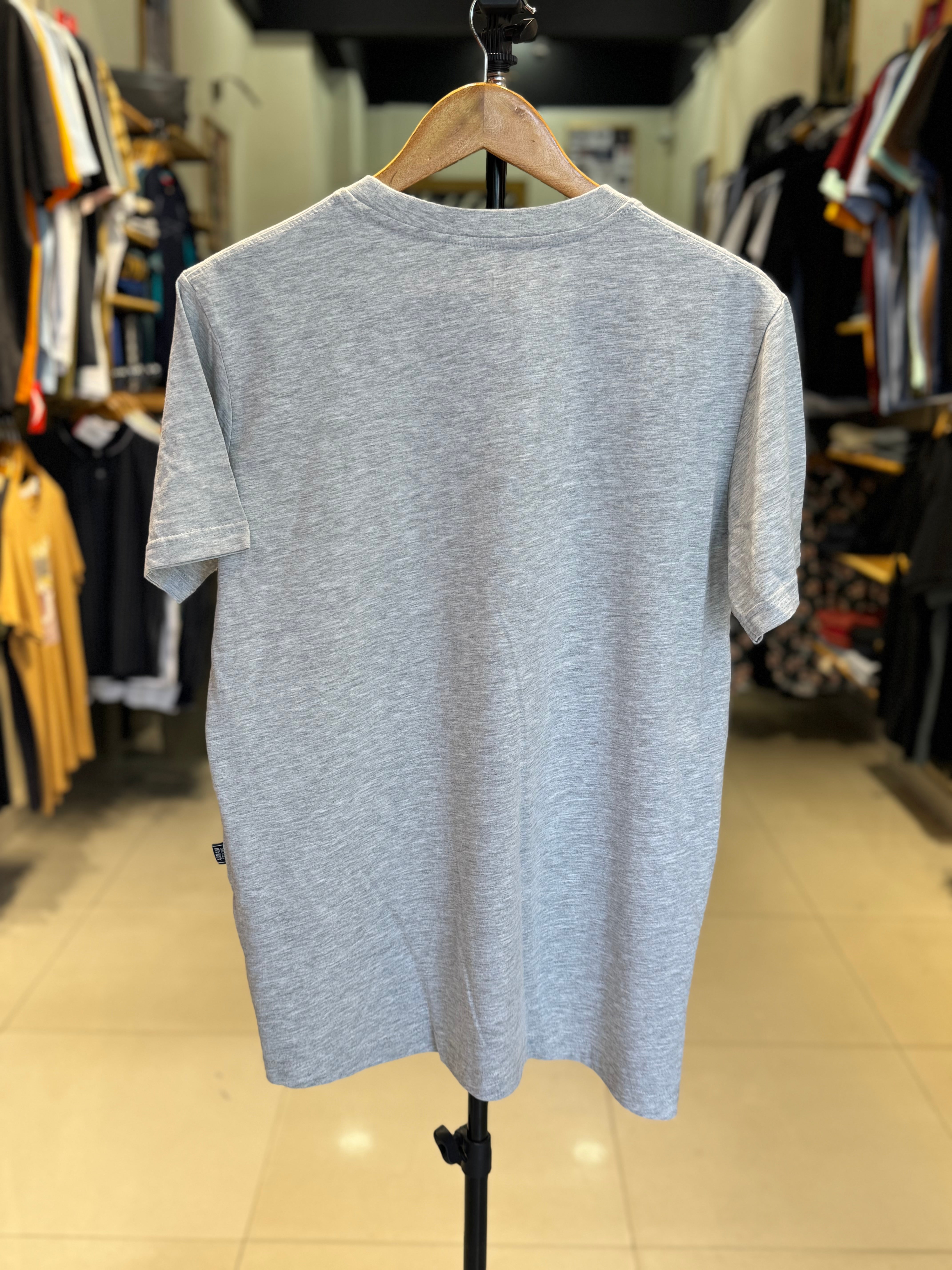 ARMANI JEANS SIGNATURE CHEST LOGO PRINT T-SHIRT | GREY