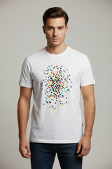 ESPRIT MEN JERSEY T-SHIRT WITH FRONT PRINT | WHITE