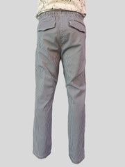 DAN JOHN MEN'S  STRIPED TROUSER | WHITE / LIGHT BLUE