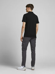 JACK & JONES PLAIN POLO SHIRT | BLACK