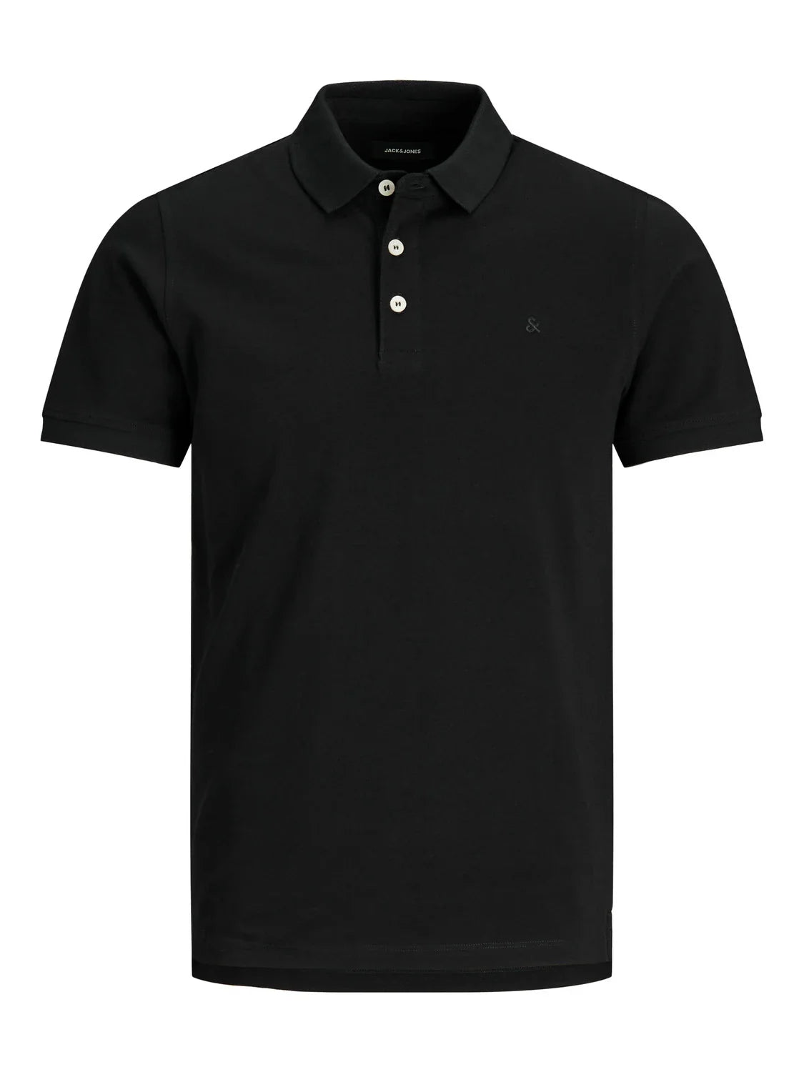 JACK & JONES PLAIN POLO SHIRT | BLACK