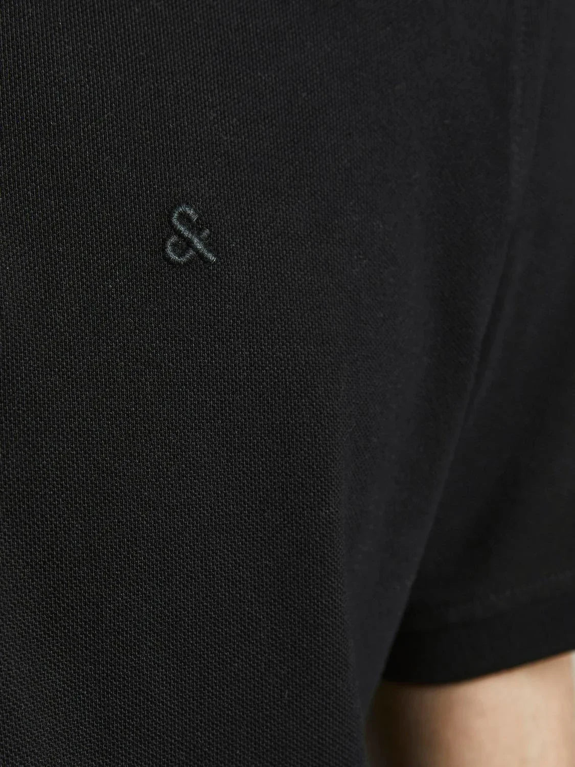 JACK & JONES PLAIN POLO SHIRT | BLACK