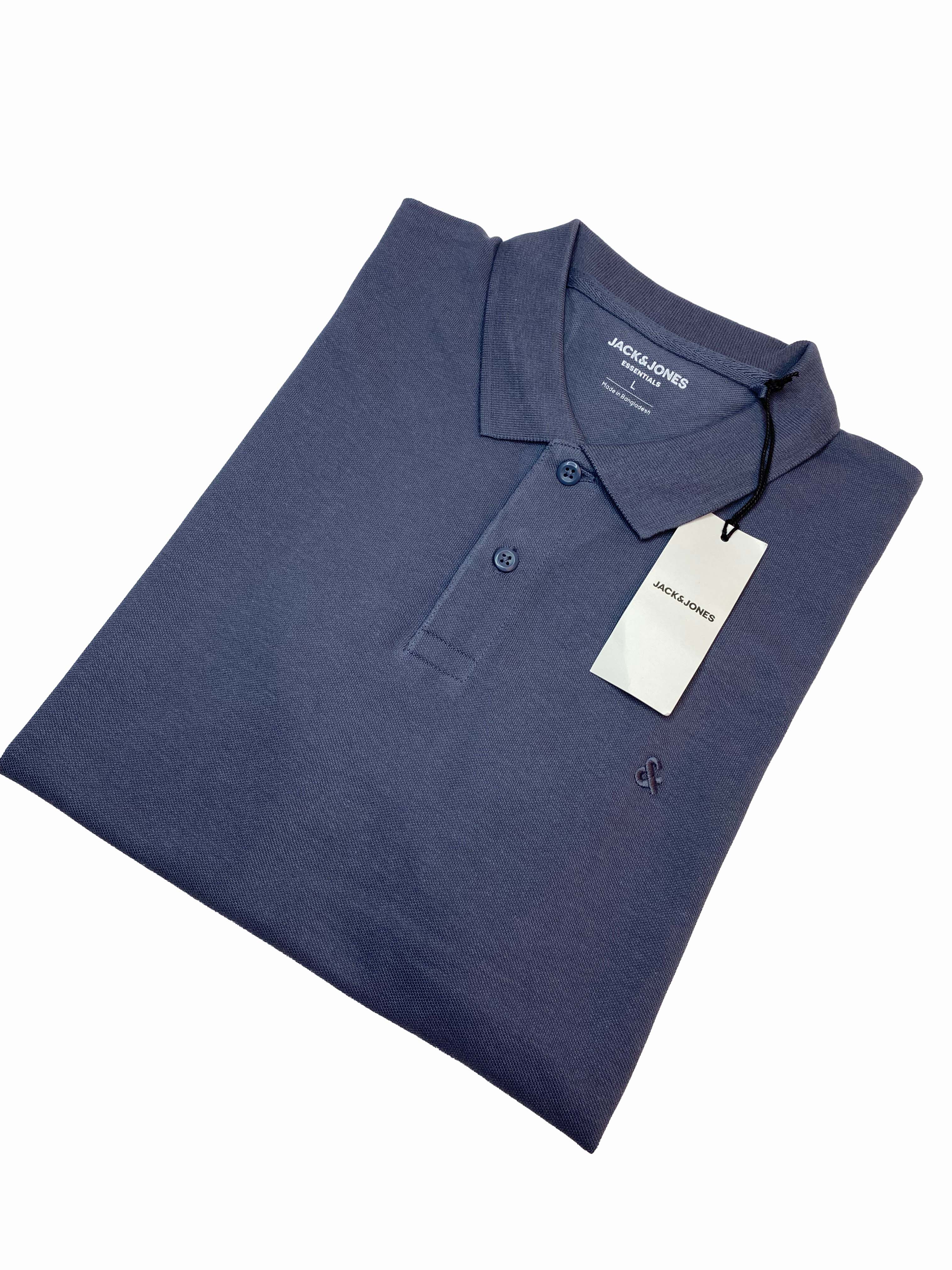 JACK & JONES PLAIN POLO SHIRT | LIGHT GRAY