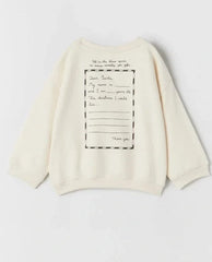 ZARA GRAPHIC SWEATSHIRT CREAM | KIDS