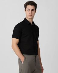CELIO MASANTAL CASUAL HALF SLEEZES  SHIRT FOR MEN – BLACK