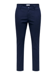 ONLY & SONS ONSMARK SLIM FIT TROUSER | BLUE / DARK NAVY