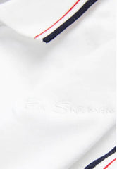 Ben Sherman Supima white polo shirt with a classic design.