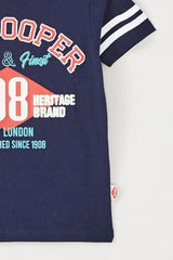 Lee Cooper Boys' T-Shirt in Blue – Soft cotton tee for kids. Trendy, comfortable, and perfect for everyday wear. Shop premium Lee Cooper t-shirts now!