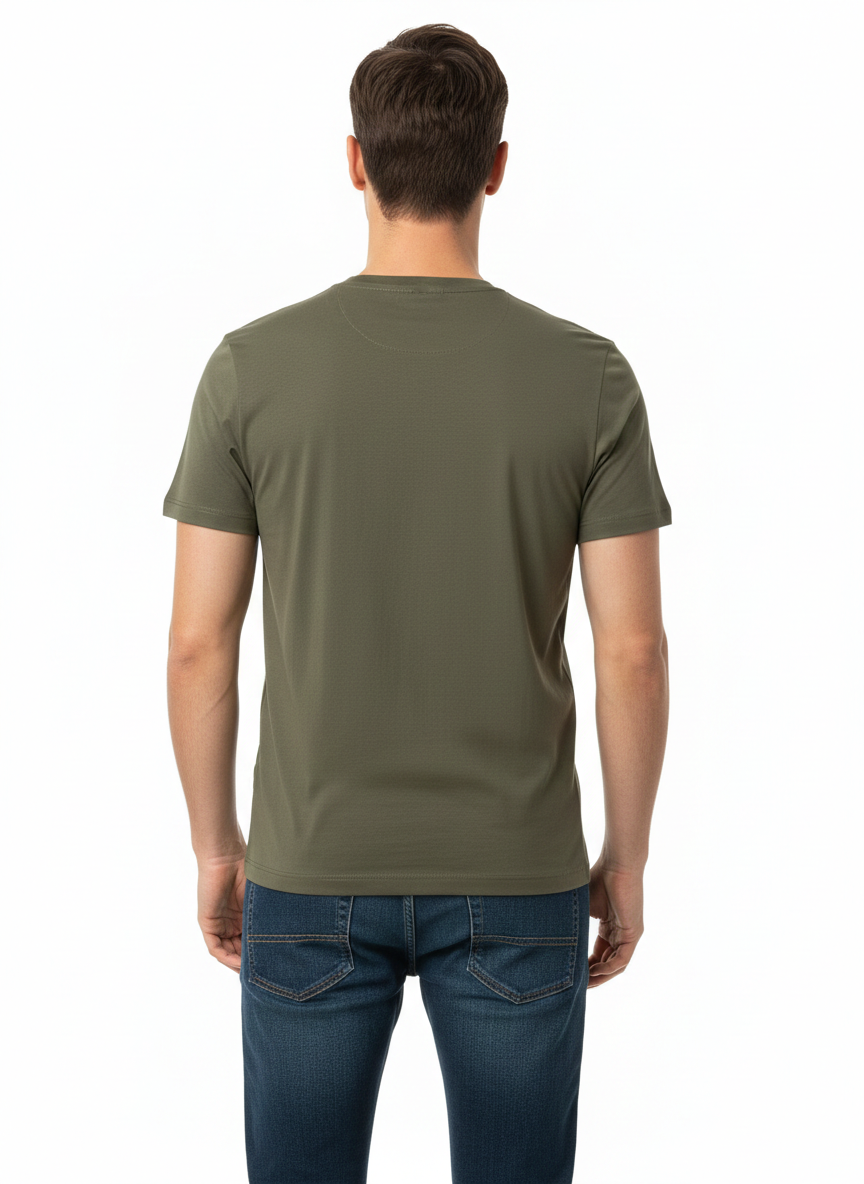 PEPE JEANS COTTON T-SHIRT WITH PRINTED LOGO | OLIVE GREEN