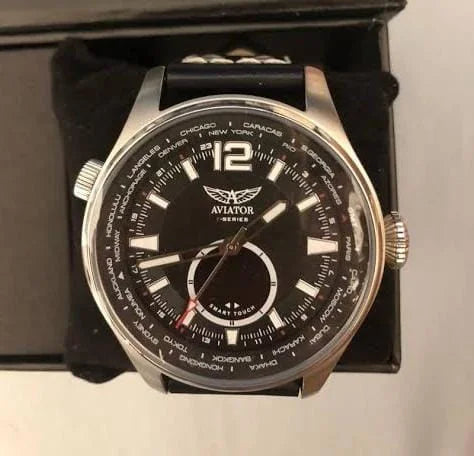 Aviator F Series Mark 2 Smart Watch with leather strap and water resistance